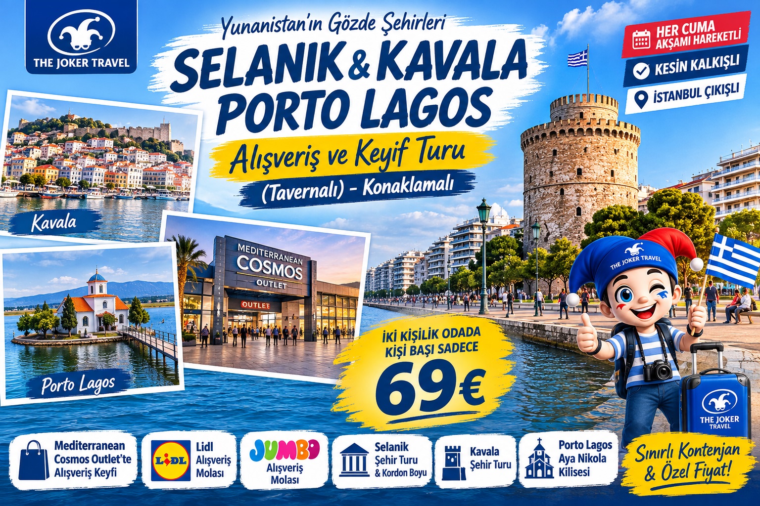 Yunanistan Selanik & Kavala & Porto Lagos Alışveriş ve Keyif Turu